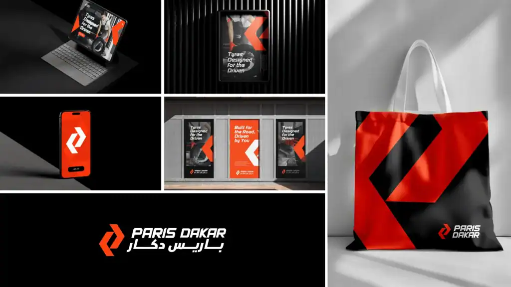 High-end branding and visual identity for Paris Dakar in UAE