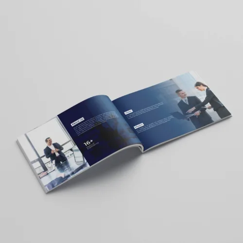 Professional company profile created for Stride Bound, a business setup consultancy in Dubai